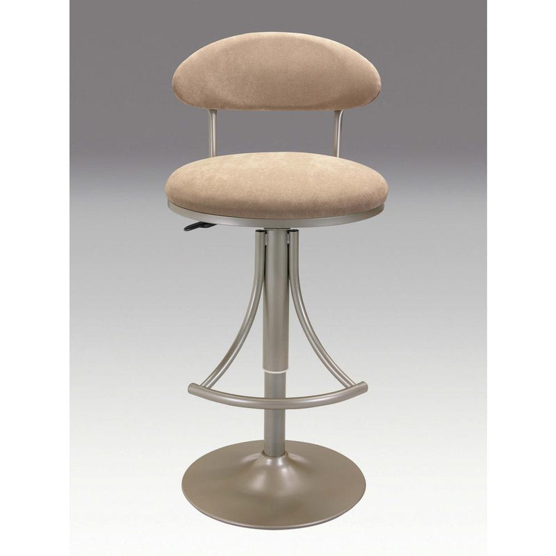 Luna Adj Stool,Champagne Frame W/Gray Fabric