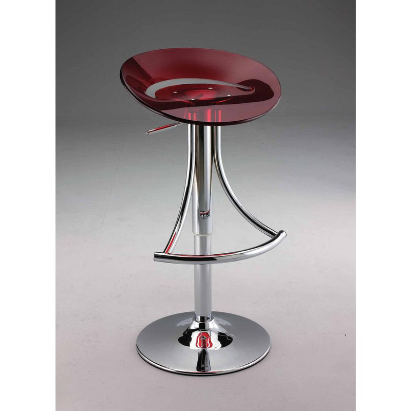 Arcrylic Bar Stool, Red