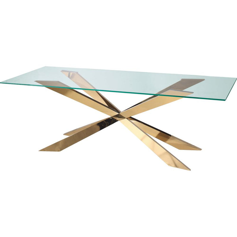 87'' Dining Table With Gold Base