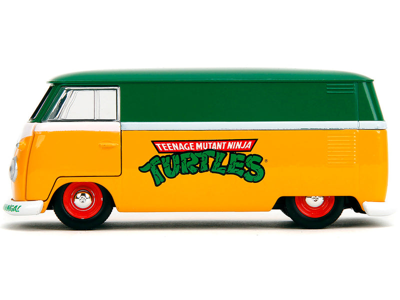 1961 Volkswagen Bus Teenage Mutant Ninja Turtles Green and Yellow with White Interior Hollywood Rides Series 1/32 Diecast Model Car by Jada