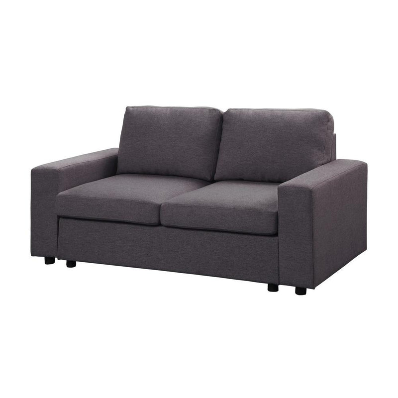 LILOLA Brenton Loveseat in Dark Gray Linen