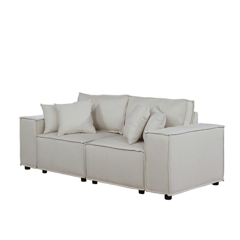 LILOLA Elson Loveseat in Beige Linen