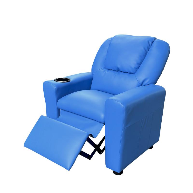 Marisa Blue PU Leather Kids Recliner Chair