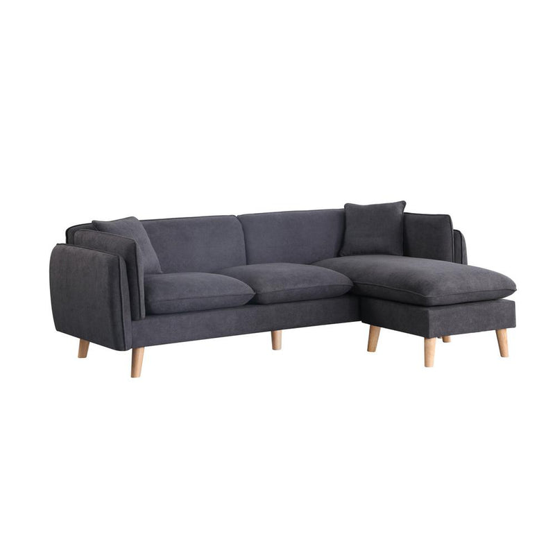 Brayden Dark Gray Fabric Sectional Sofa Chaise