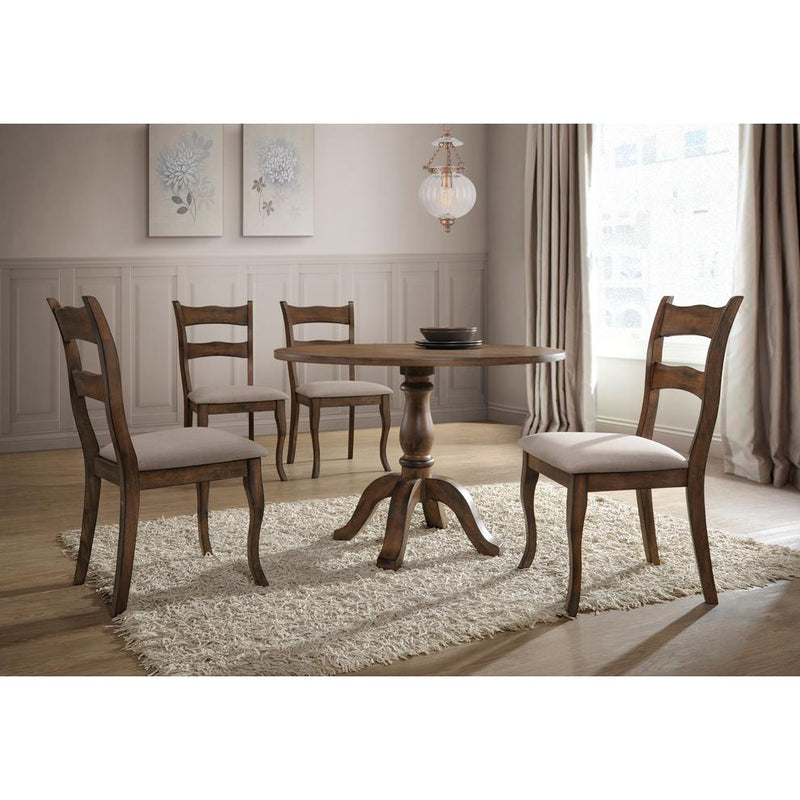 Best Master Bono 5-Piece Modern Solid Wood Dining Set in Black