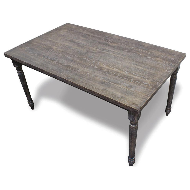 Best Master Demi Birch Wood Dining Table in Smoked Gray