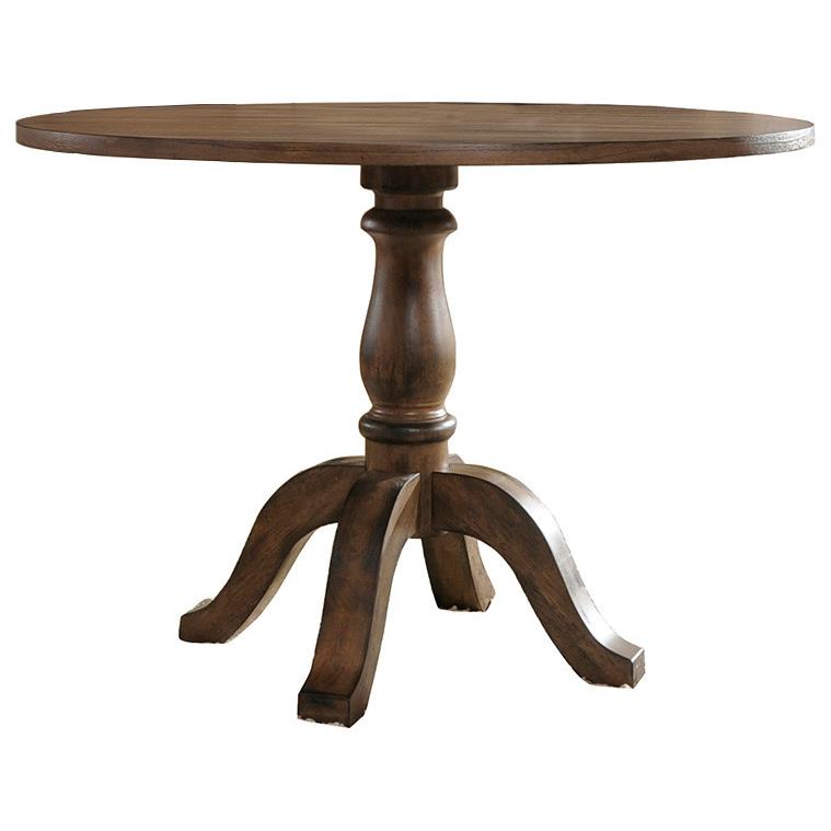 Alice Transitional Round Dining Table, Brown