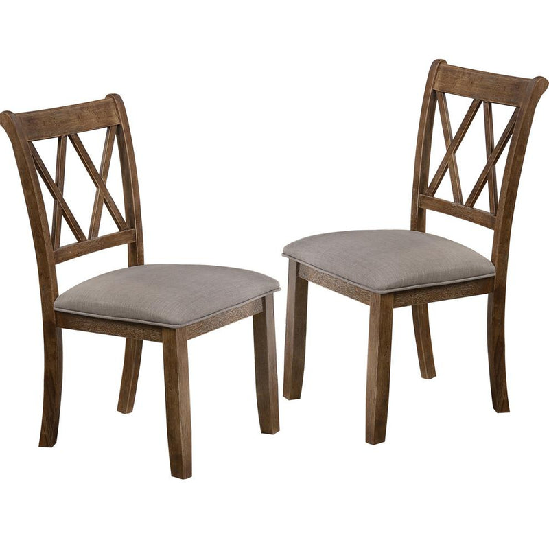 Best Master Luxembourg Solid Wood Dining Side Chair in Natural Oak (Set of 2)