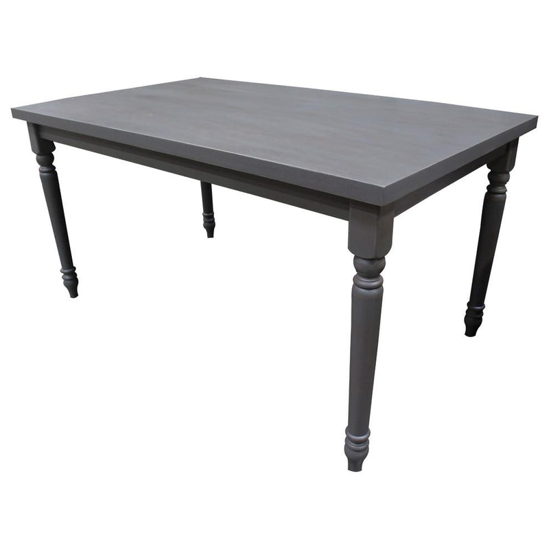 Best Master Luxembourg Solid Wood Rectangular Dining Table in Rustic Gray