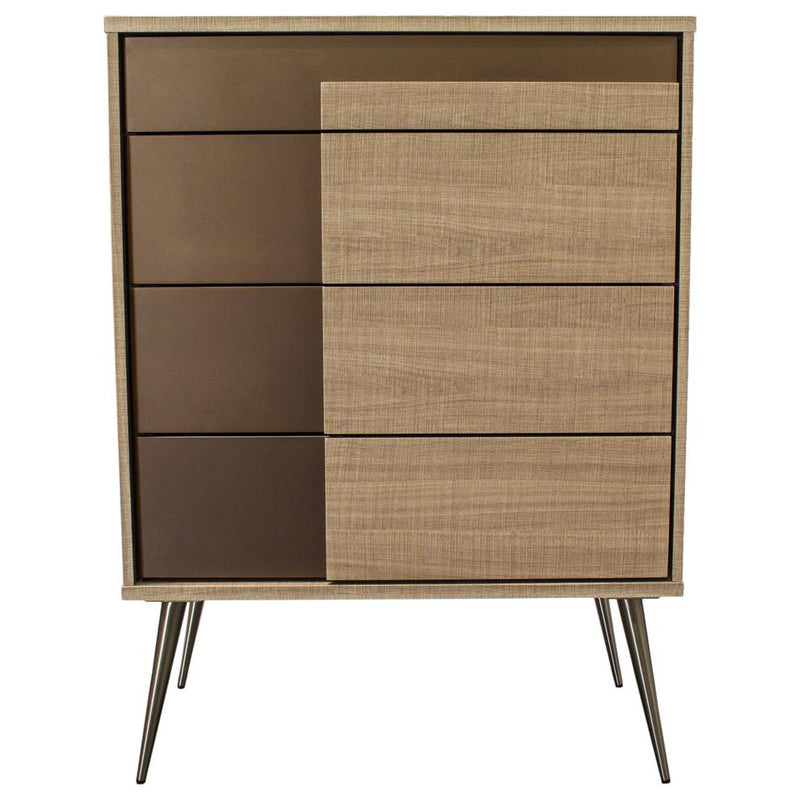 Best Master 4-Drawer Engineered Wood Bedroom Chest in Taupe Bronze