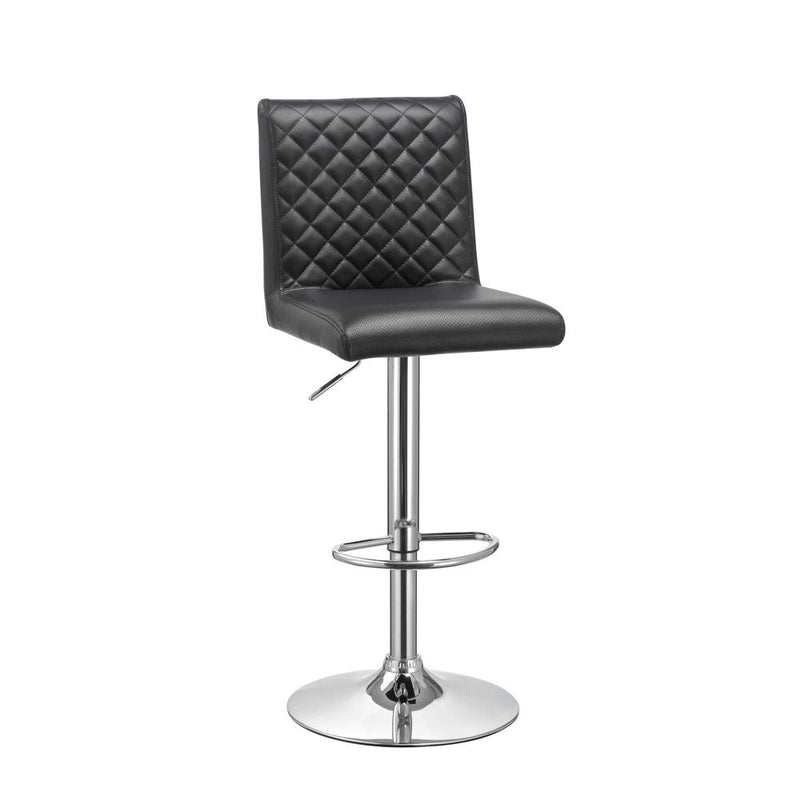 Best Master Furniture Bay Peak Adjustable Swivel Bar Stool in Black (Set of 2)