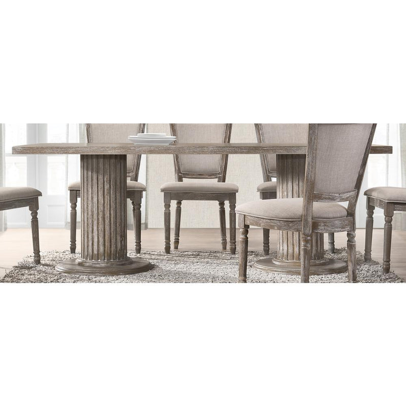 Best Master Furniture Jessica 84" Transitional Wood Dinette Table in Gray