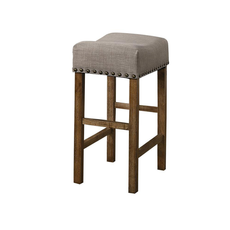 Best Master Furniture Janet 27" Wood Counter Stool in Driftwood (Set of 2)