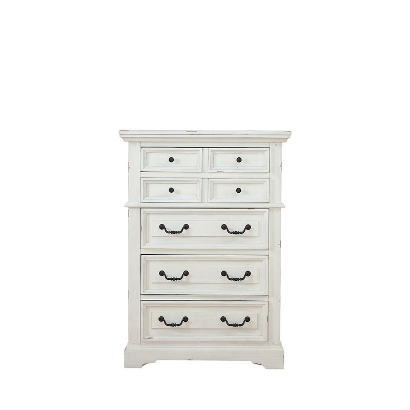 Stonebrook 5-Drawer Chest - Distressed Antique White