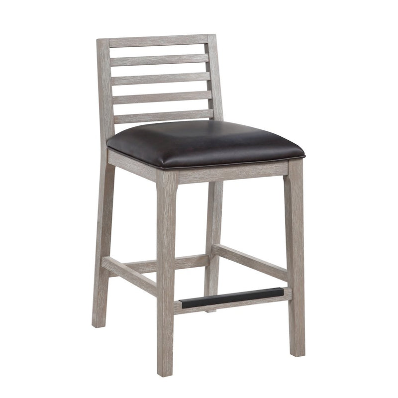 Siri 26" Wood Stool - Driftwood Grey