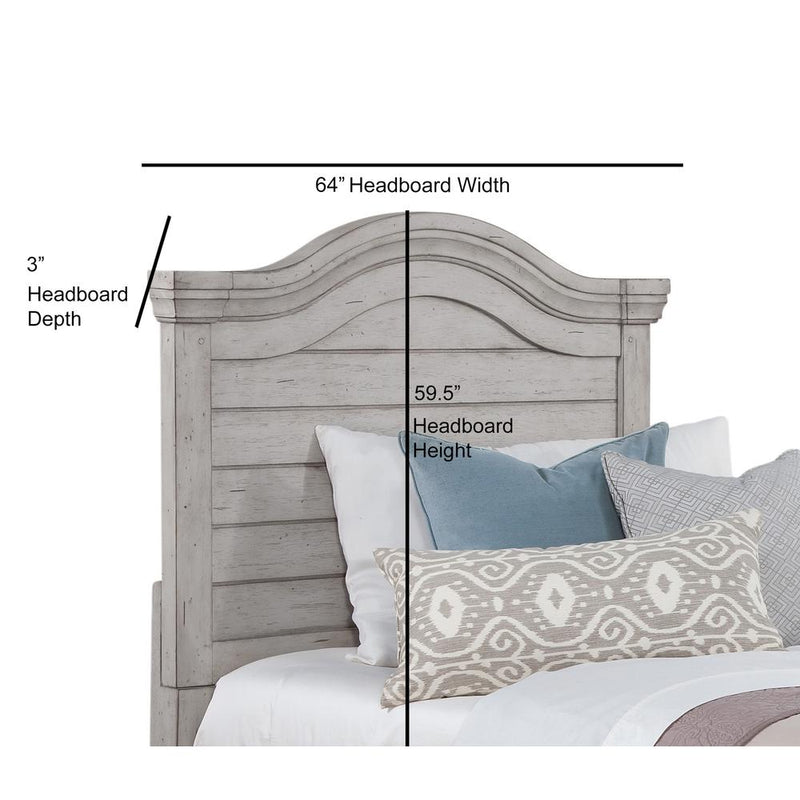 Stonebrook 4/6 Panel Headboard - Light Distressed Antique Gray