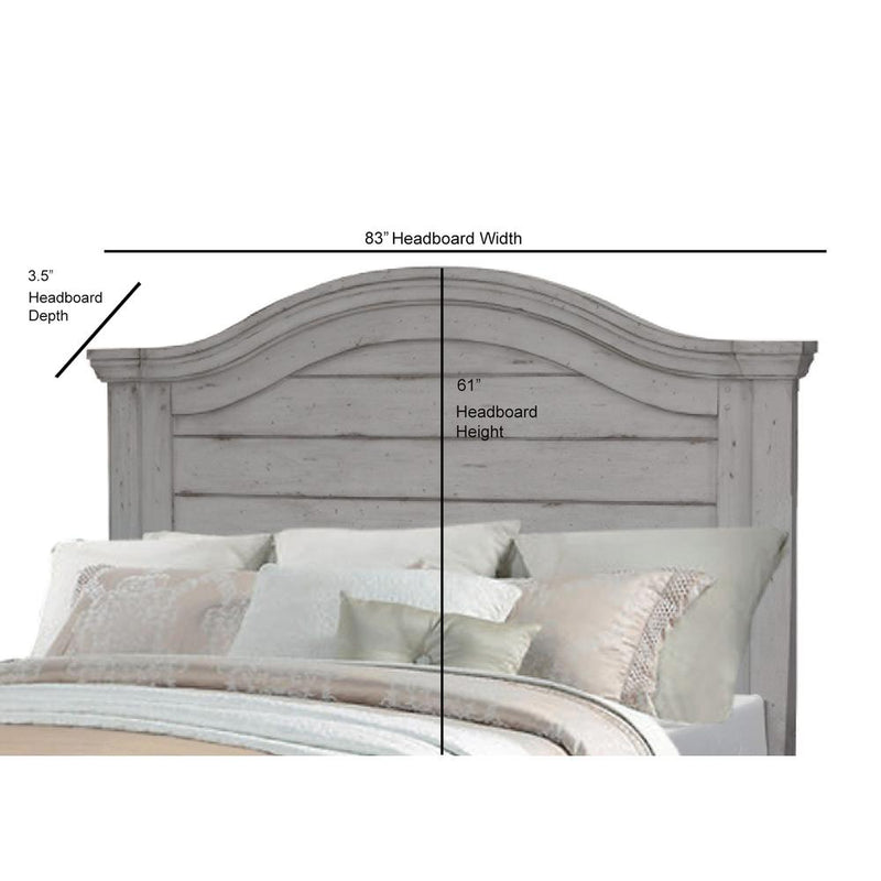 Stonebrook 6/6 Panel Headboard - Light Distressed Antique Gray