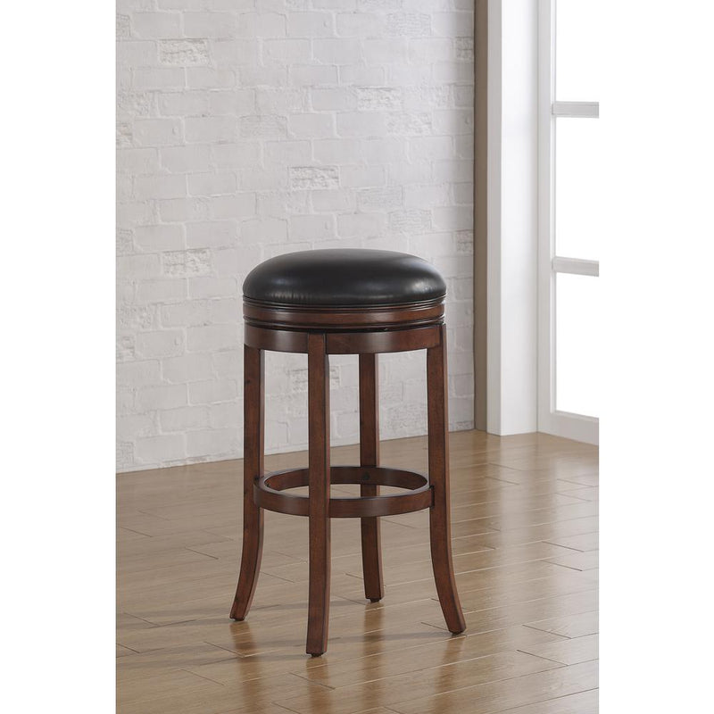 Stella 26" Backless Swivel Stool - Medium Walnut