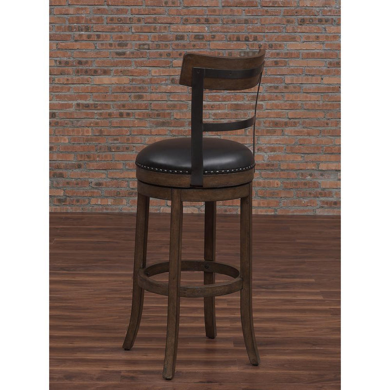 Taranto 34" Bar Swivel Stool - Washed Brown