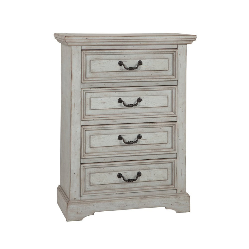 Stonebrook 4-Drawer Chest - Light Distressed Antique Gray