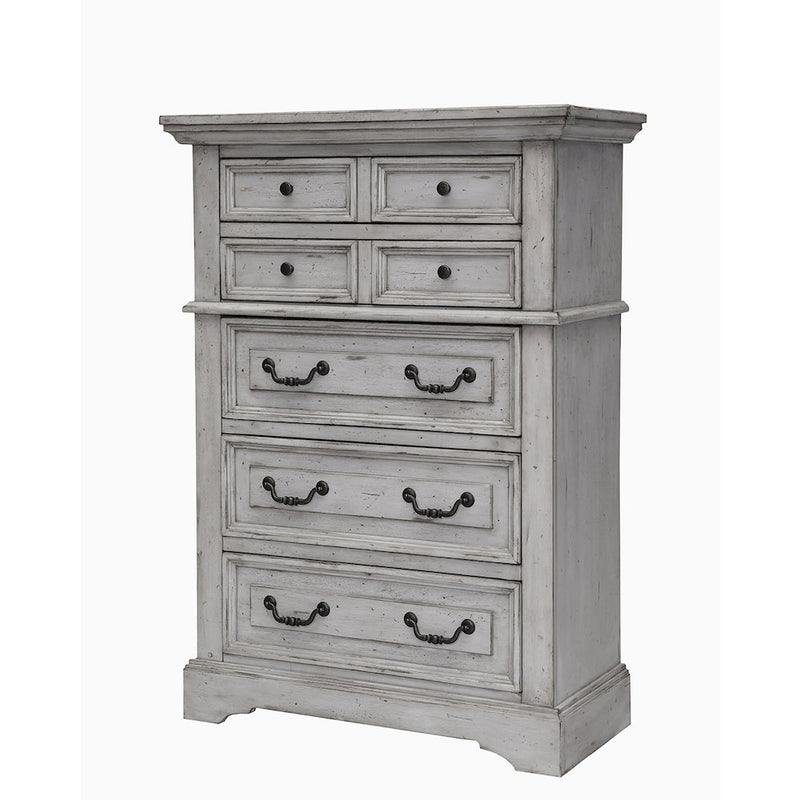 Stonebrook 5-Drawer Chest - Light Distressed Antique Gray