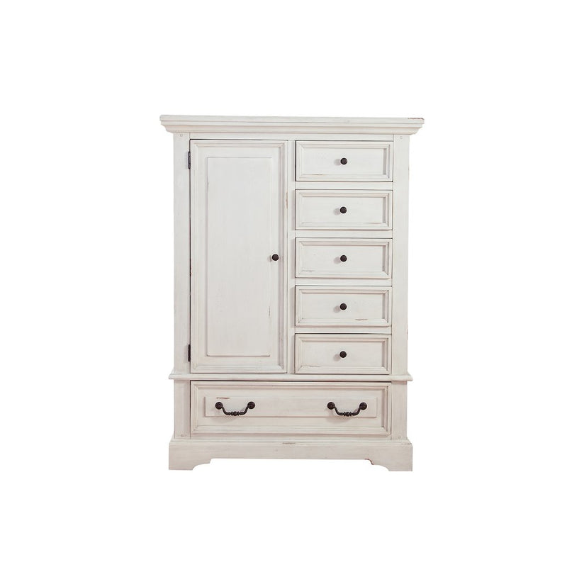 Stonebrook Gentleman's Chest - Distressed Antique White