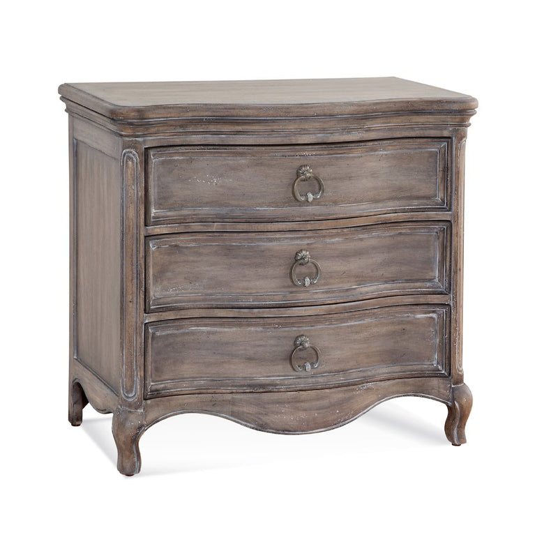 Genoa 3-Drawer Nightstand - Antique Grey