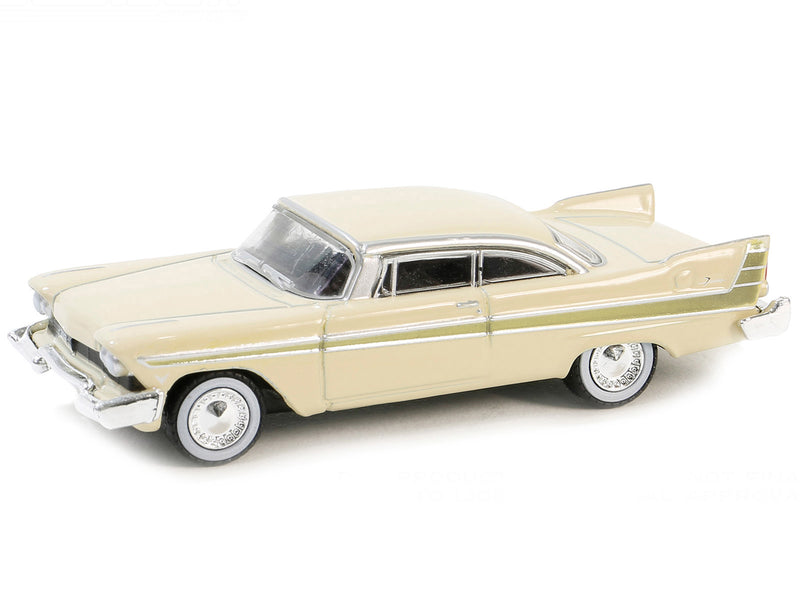 1957 Plymouth Fury Beige with Gold Metallic Stripes Vintage Ad Cars Series 10 1/64 Diecast Model Car by Greenlight