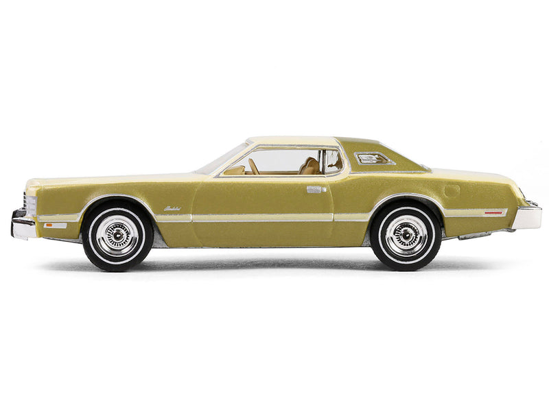 1976 Ford Thunderbird Gold Metallic and Cream "Treat Yourself to One of the World's Great Luxury Car Buys" "Vintage Ad Cars" Series 11 1/64 Diecast Model Car by Greenlight