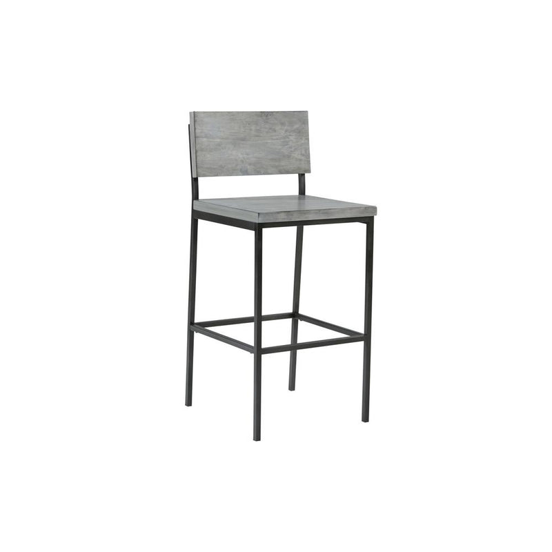 Wood/Metal Counter Stool - Gray- A103-43G