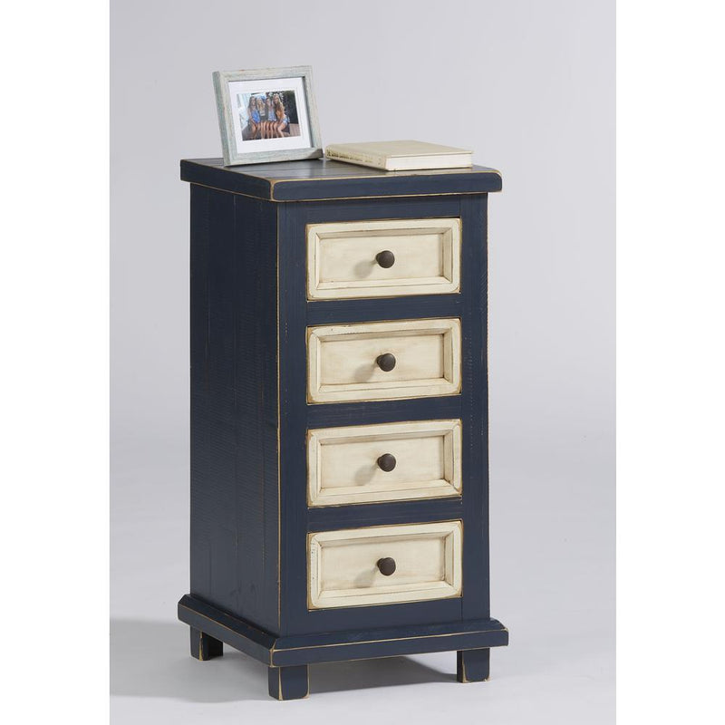 4 Drawer Chairside Table - Navy- A750-69N