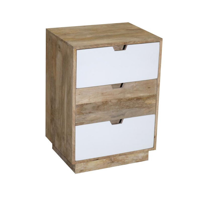 Nightstand, Tan/White