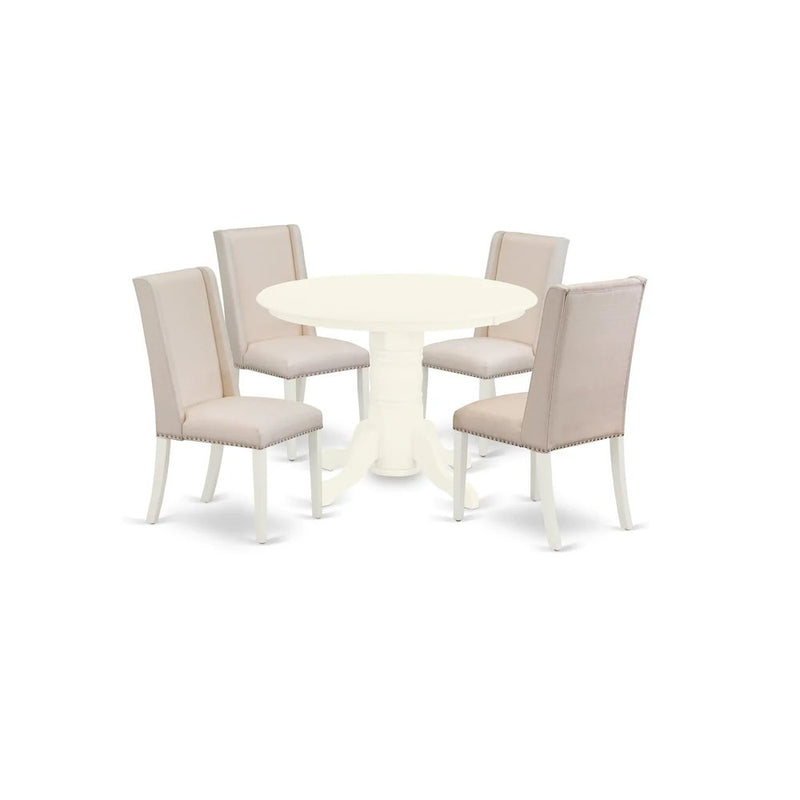 Dining Room Set Linen White, SHFL5-WHI-01