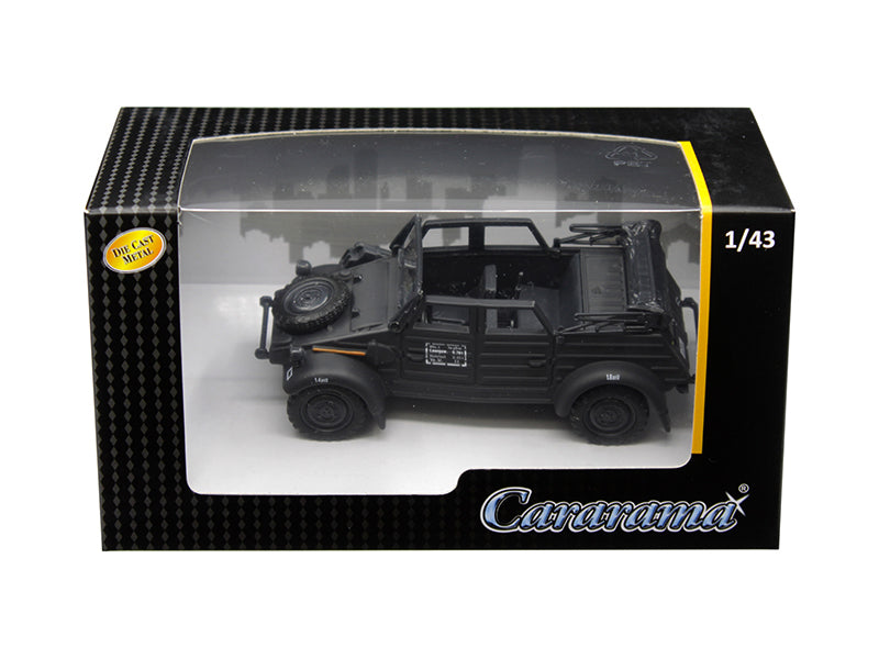 Volkswagen Kubelwagen Convertible K Type 82 Black 1/43 Diecast Model Car by Cararama