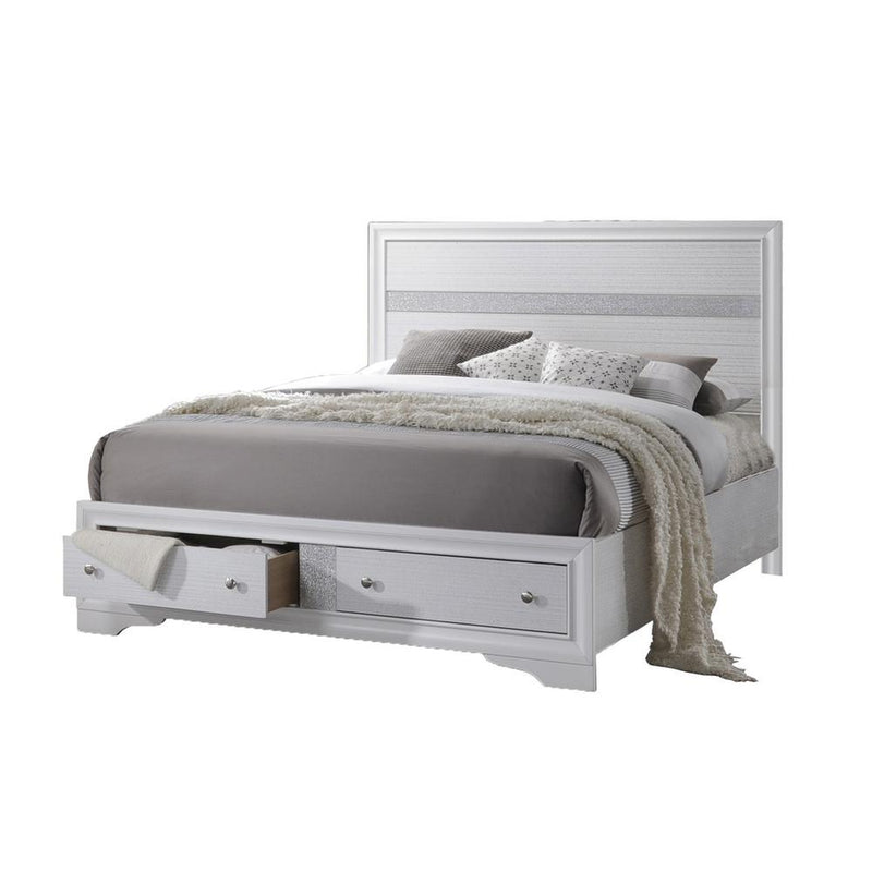 Catherine White Platform California King Bed - White