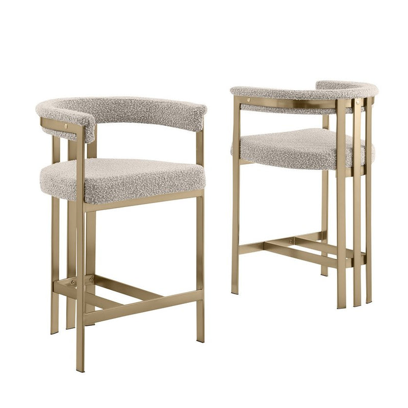 Glam gatsby Gray barstools- Set of 2