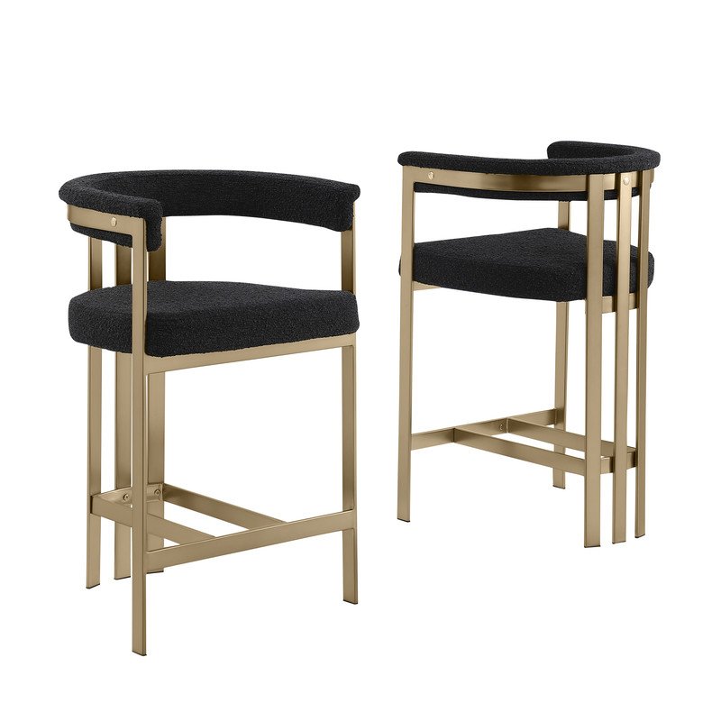 Glam gatsby Black barstools- Set of 2