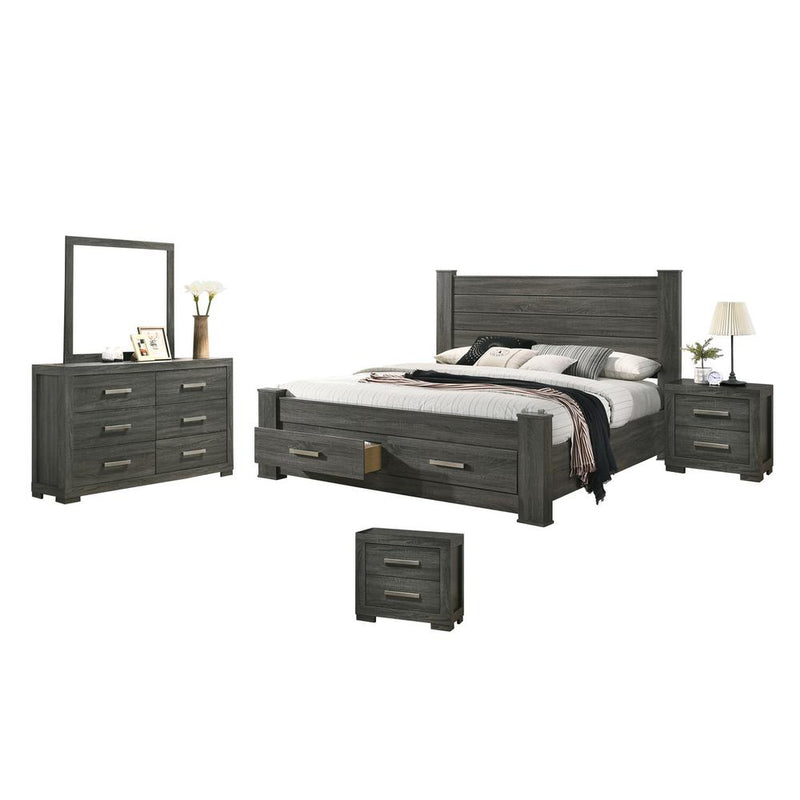 Lisa 5 Piece Bedroom Set with extra Night Stand, California King