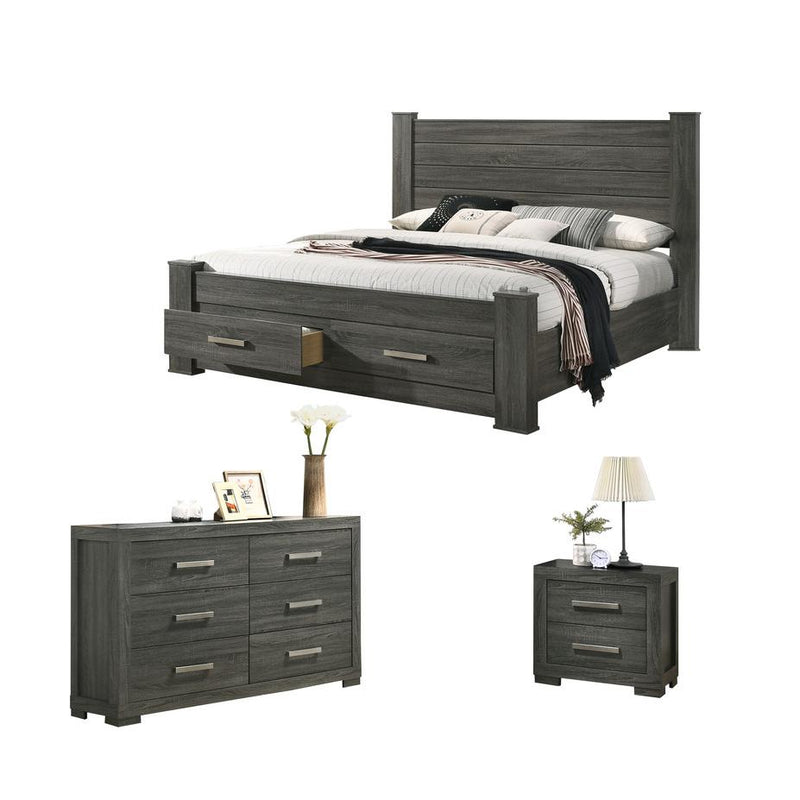 Lisa 3 Piece Bedroom Set, Eastern King