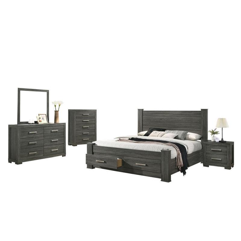 Lisa 5 Piece Bedroom Set with Chest, Queen