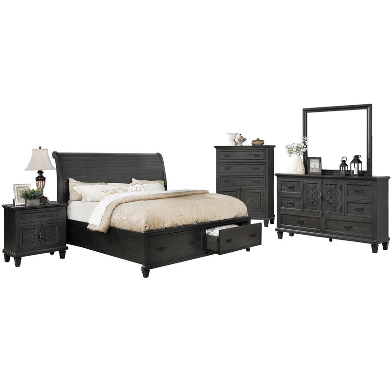 Sleigh 5 Piece Bedroom Set with Chest, Queen