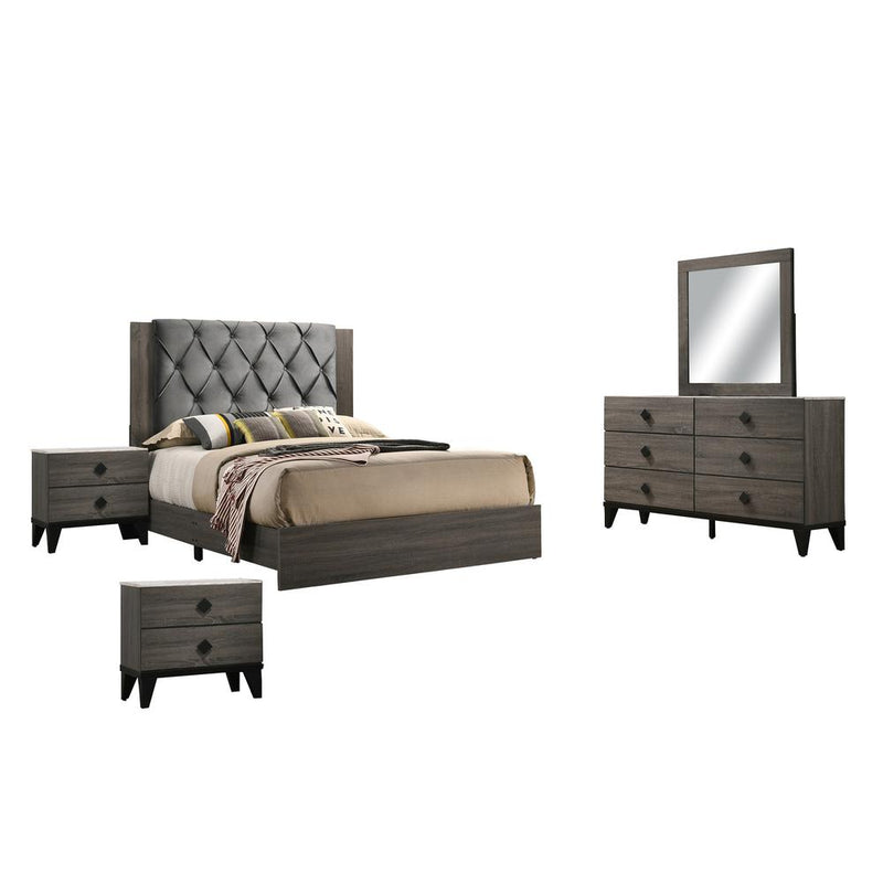 Madelyn 5 Piece Bedroom Set with extra Night Stand, Full