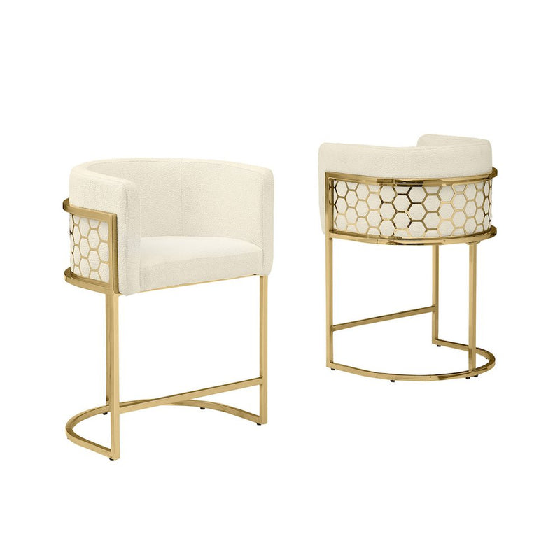 Best Quality furnitutre Cream with gold barstool, Set of two