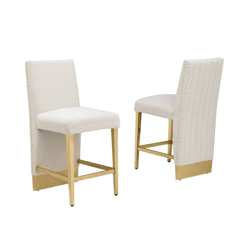 Luxe Cream boucle barstools - Set of 2