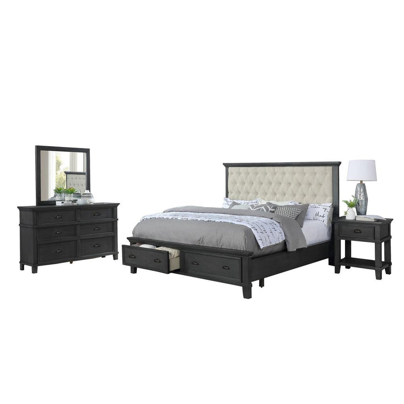 Sandy Platform 4 Piece Bedroom Set, Eastern King