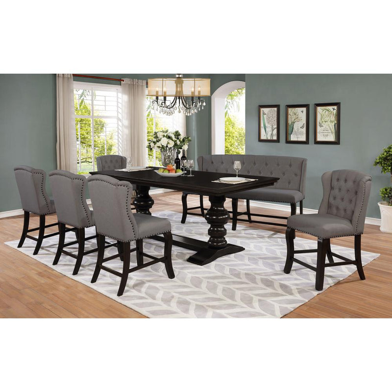 Classic 7pc Dining Set with Extendable Counter Height Dining Table