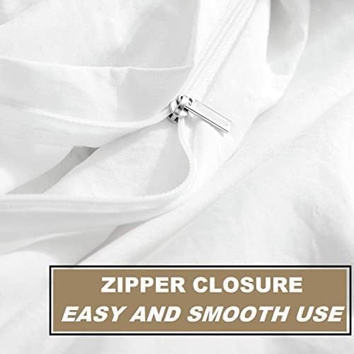 DECOMIZER Plain Solid Glace Cotton King Size Duvet Cover II Razai II Quilt Cover for Double Bed with Zipper Closure - Soild Green