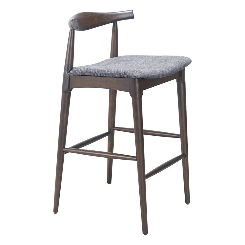 Tuzka Barstool (Set of 2) Gray & Espresso