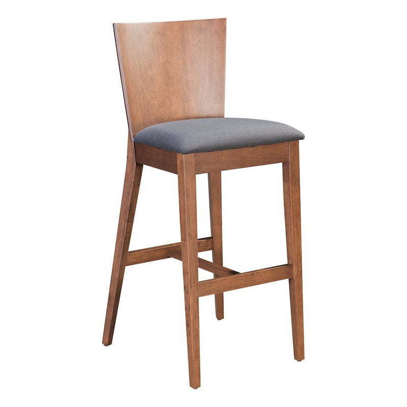 Ambrose Barstool (Set of 2) Walnut & Dark Gray