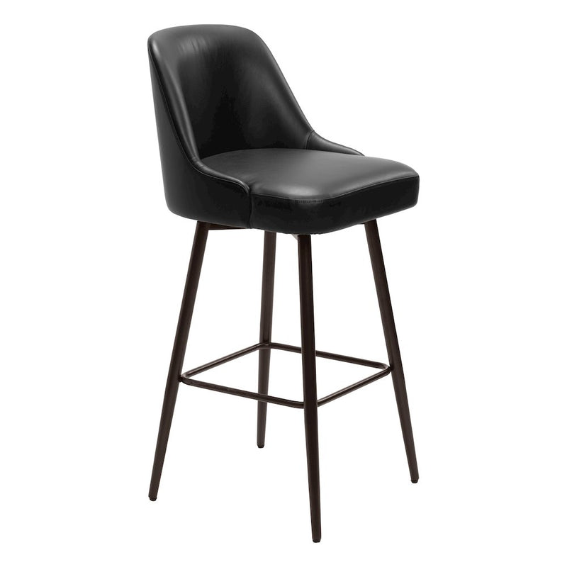 Keppel Swivel Barstool Black & Bronze